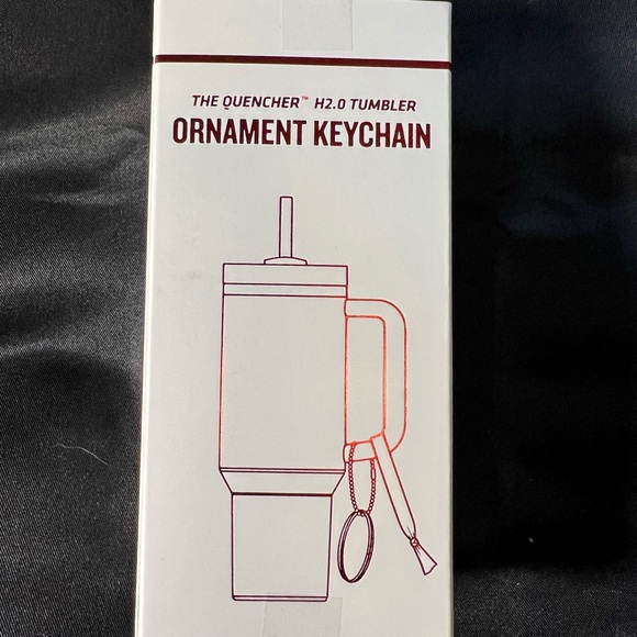 Stanley Ornament Keychain/Bag Charm. Pink Striped. New IN Box - Picture 2 of 4